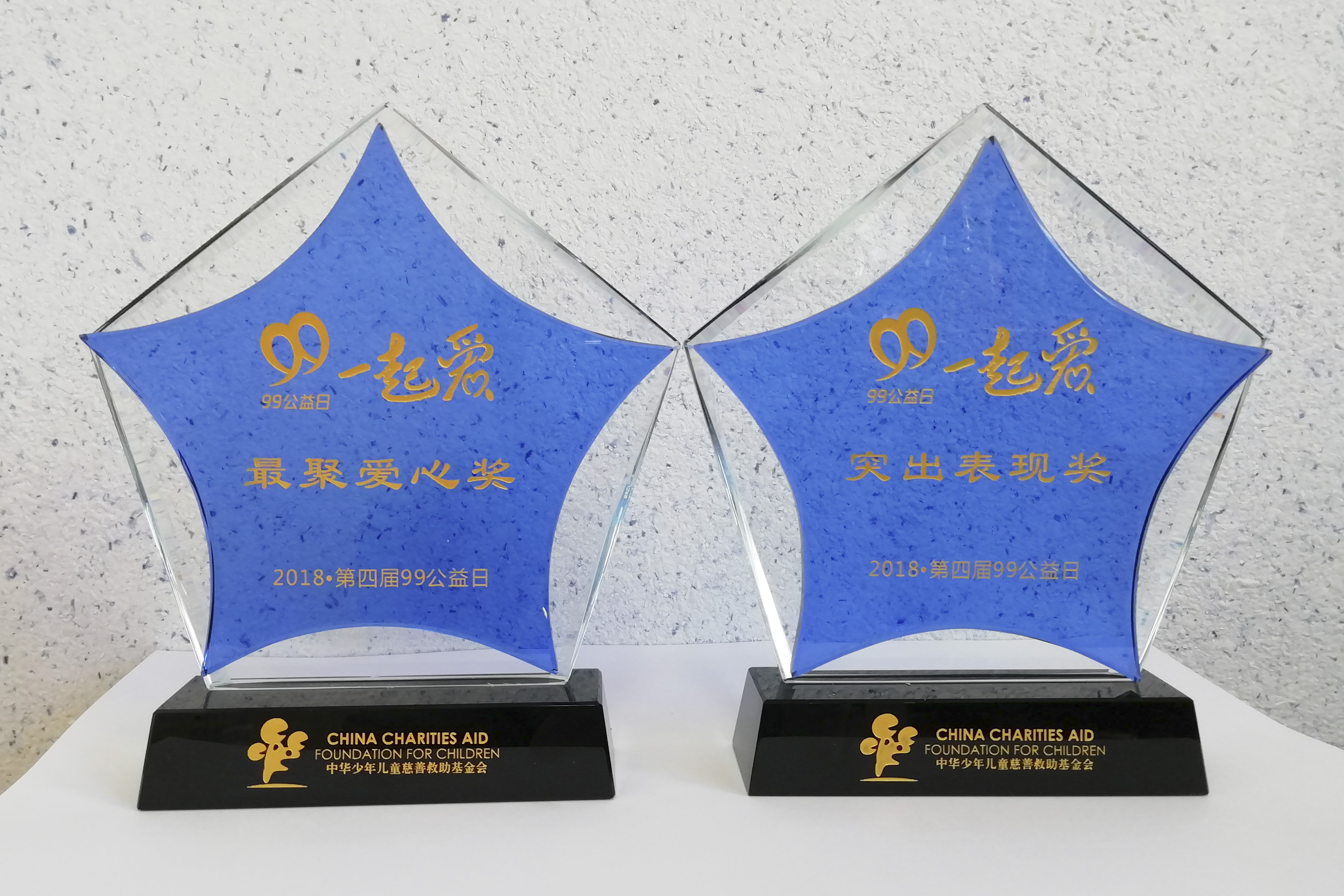 荣获2018年中华儿慈会99公益日“最聚爱心奖”和“突出表现奖”。