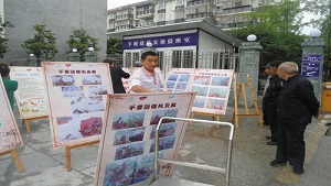 四川都江堰聚源小学心联小屋开展社区防艾宣传活动