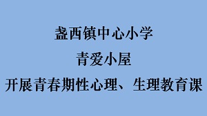 盏西镇中心小学青爱小屋开展青春期性心理、生理教育课