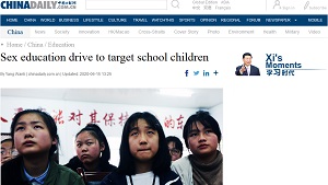 【China Daily】Sex education drive to target school children
