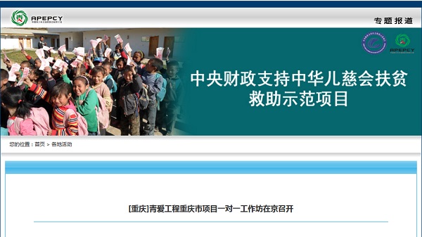 【重庆】青爱工程重庆市项目一对一工作坊在京召开